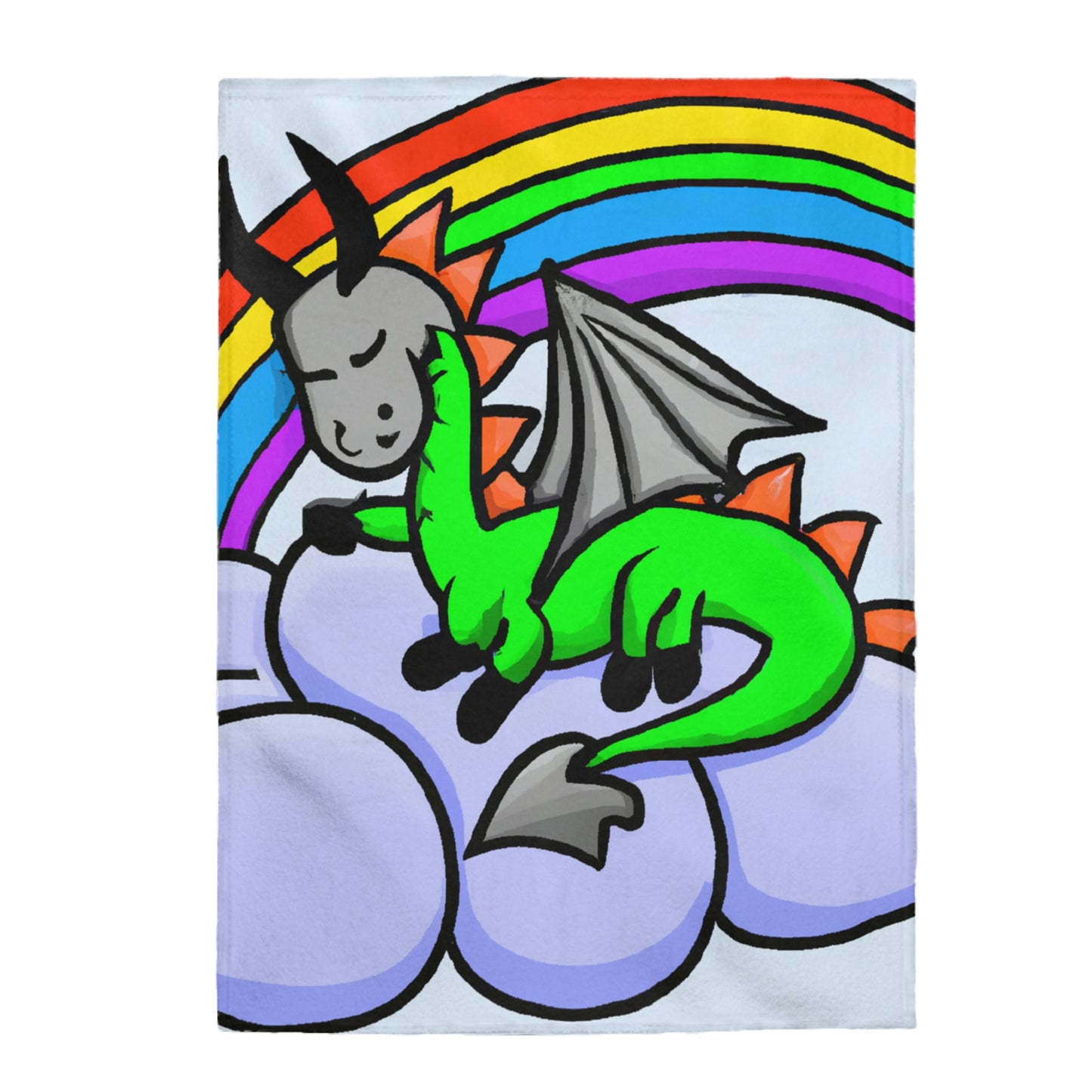 "A Dreamy Dragon's Nap" - The Alien Velveteen Plush Blanket