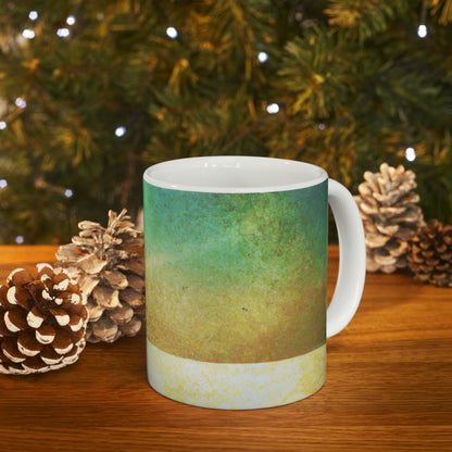 "Alone in the Snowy Meadow" - The Alien Ceramic Mug 11 oz