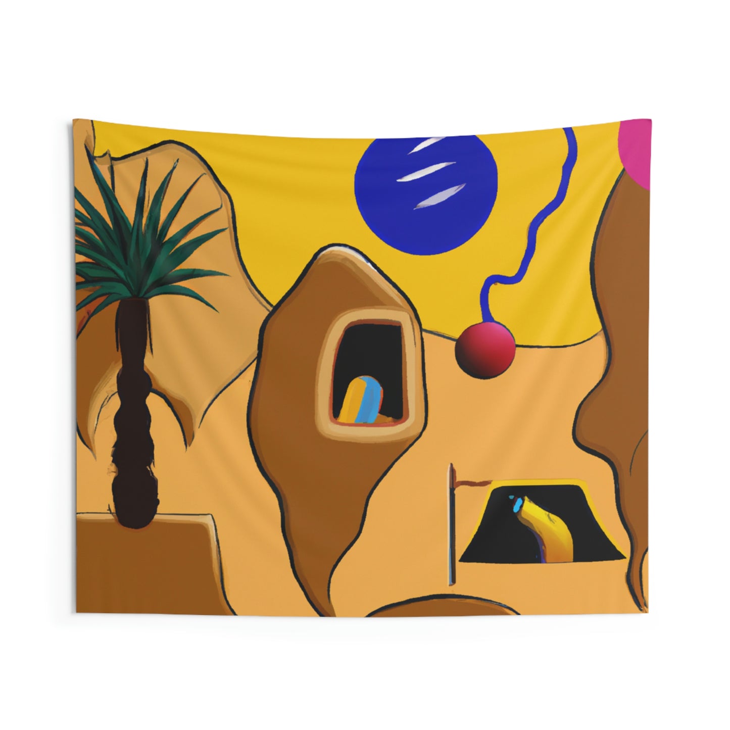 "Desert Mirage: The Forgotten Oasis" - El alienígena Telas decorativas