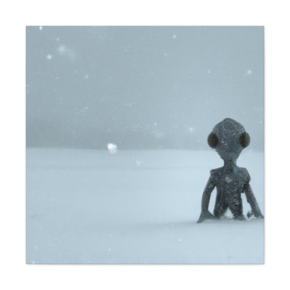 „Im Schneesturm gestrandet: Die Geschichte eines Aliens“ – The Alien Canva