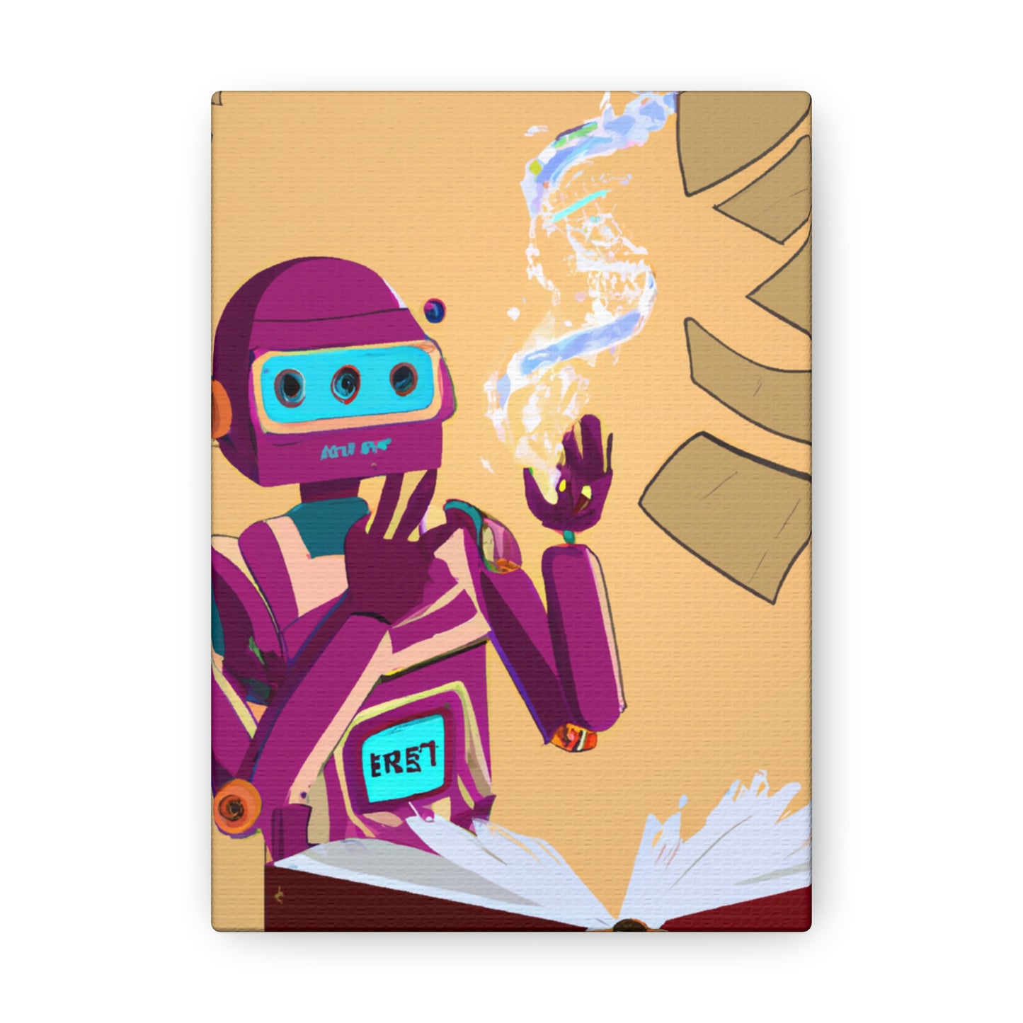 "Robot Librarian and the Magical Tome" - The Alien Canva