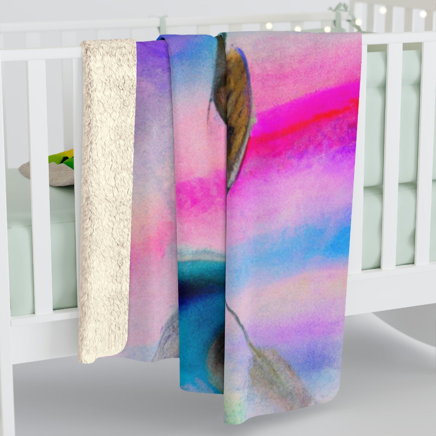 "A Galaxy of Dreams: A Colorful Dreamcatcher Captures Falling Stardust" - The Alien Sherpa Fleece Blanket