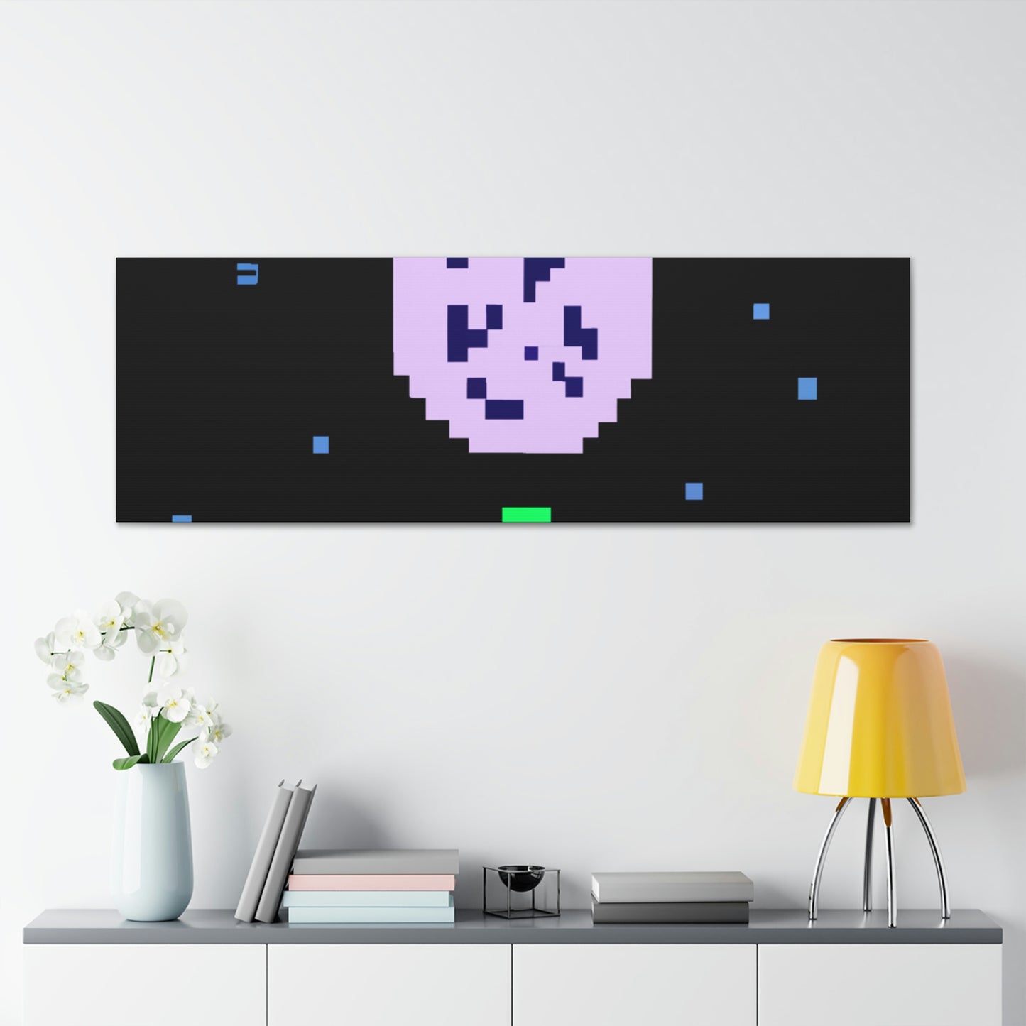 "Lonely Witness of the Night Sky" - The Alien Canva Pixel Art