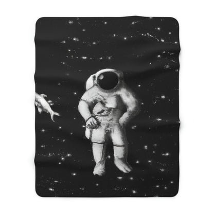 "A Celestial Sea Dance" - The Alien Sherpa Fleece Blanket