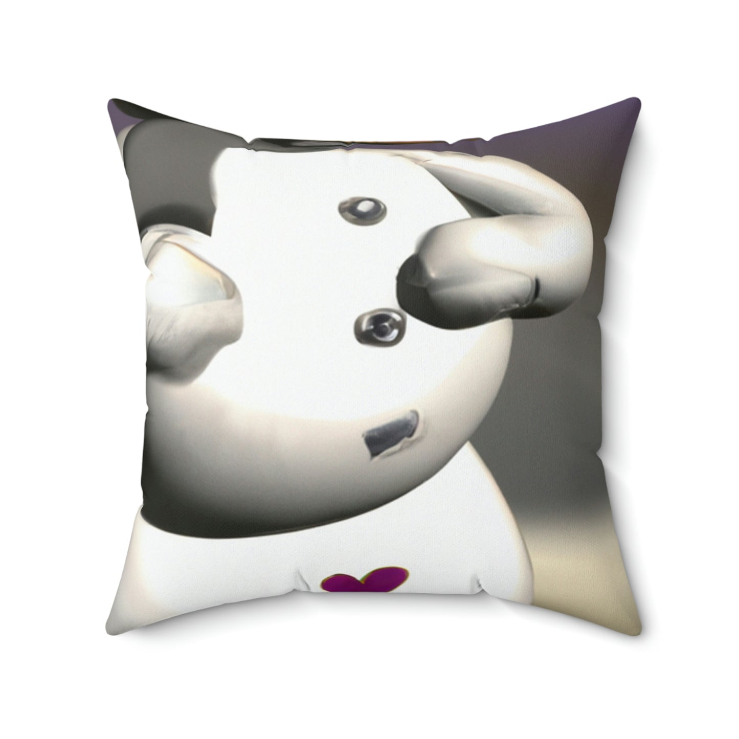 "Chilly But Hopeful: The Snowman's Quest For A Hug" - The Alien Square Pillow