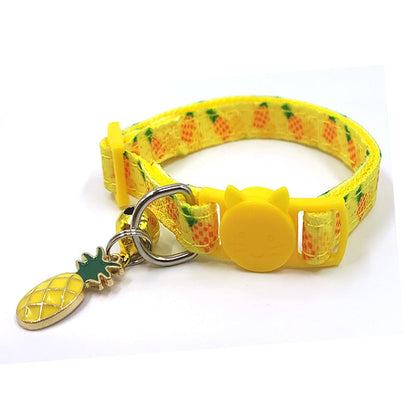 Collar para gato con campana y estampado de mascotas Correa para gato