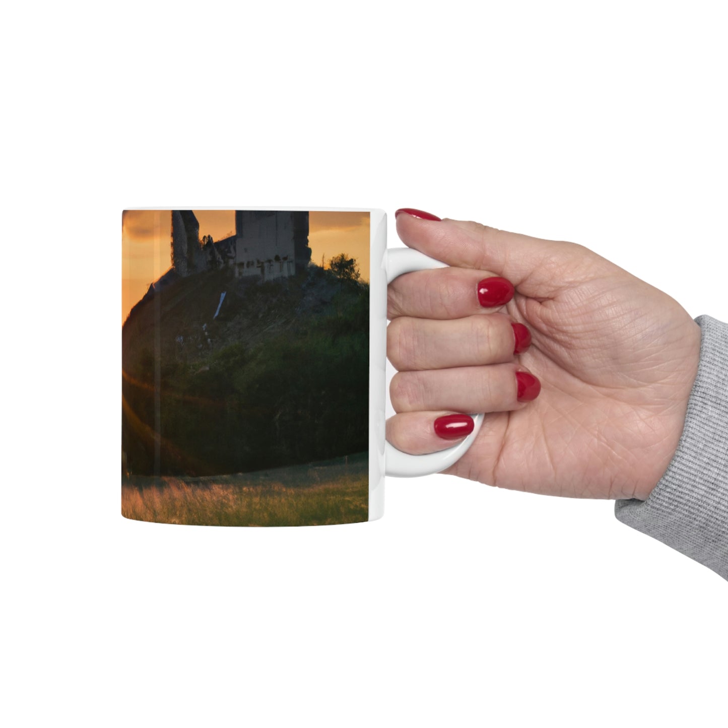 "Enchanted Evening at an Abandoned Castle" - The Alien Ceramic Mug 11 oz