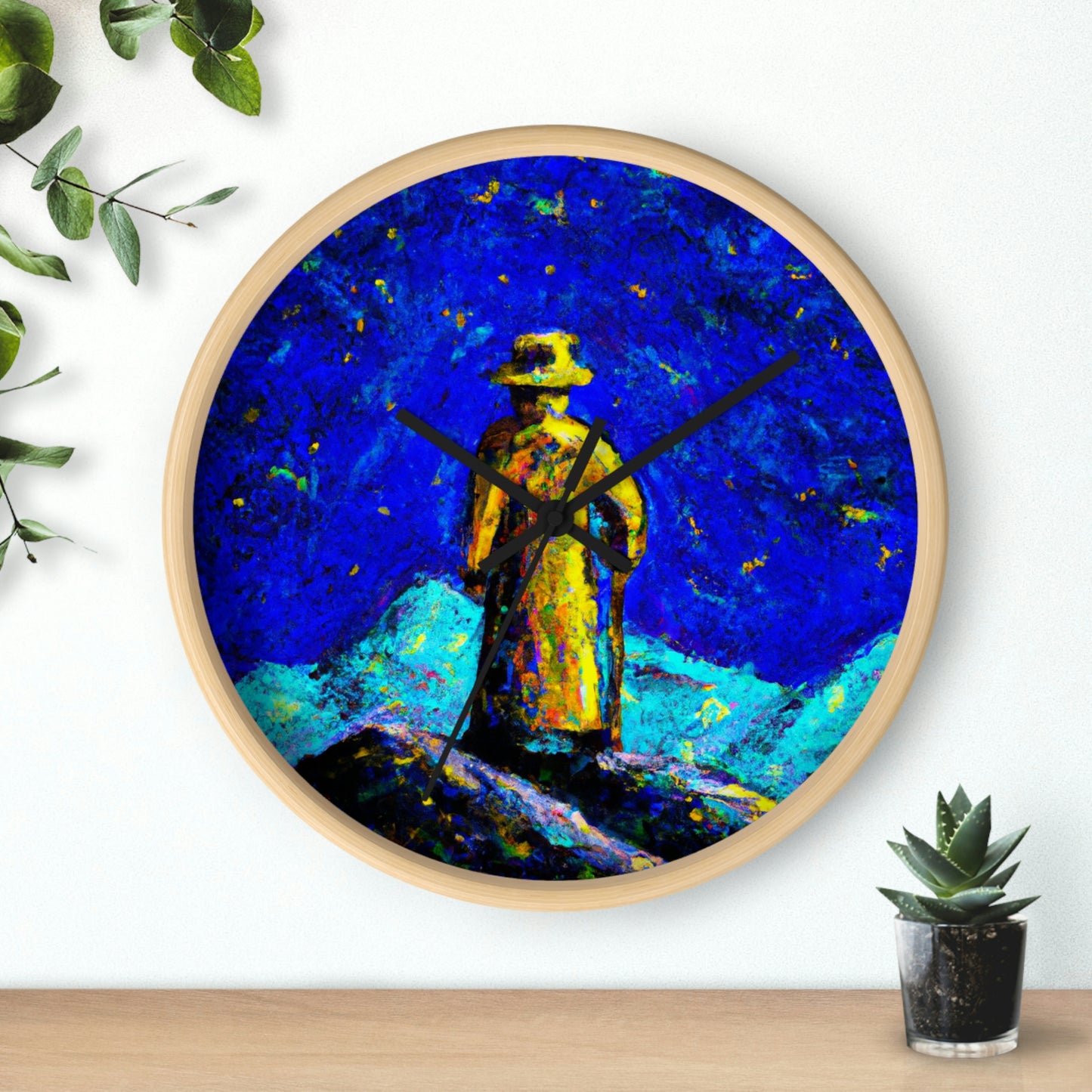 "Lone Mage on the Frozen Summit" - El reloj de pared alienígena