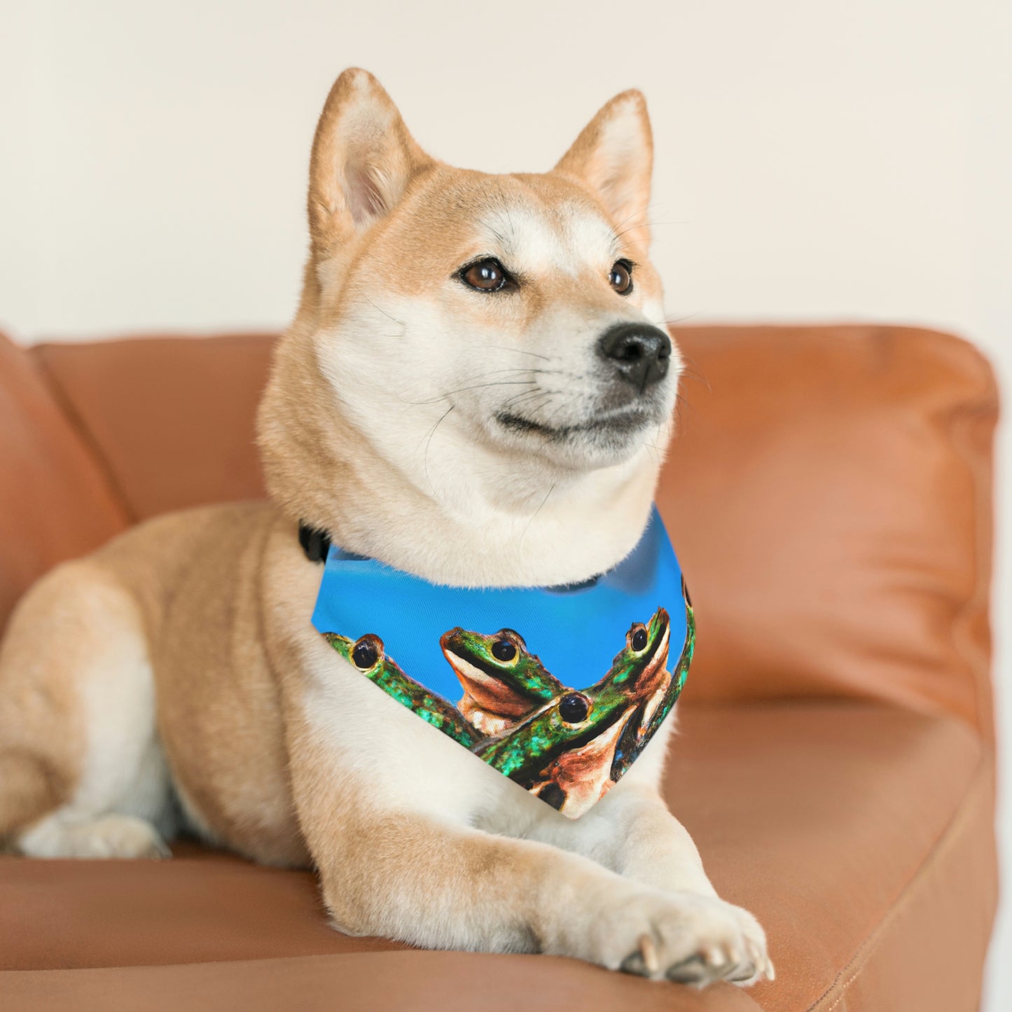 "A Frog Chorus in the Thunderstorm" - The Alien Pet Bandana Collar