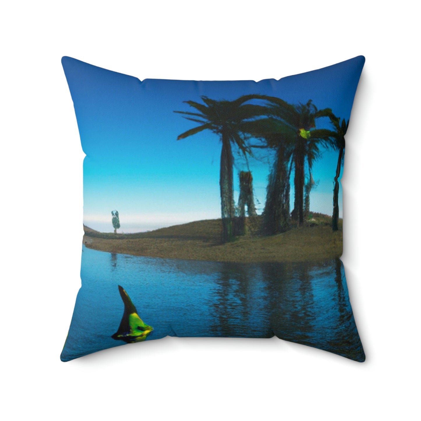 "Invasion of the Island E.T.s" - The Alien Square Pillow