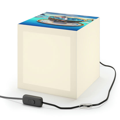 "Adrift in a China Cup: The Story of a Lost Child's Oceanic Adventure" - The Alien Light Cube Lamp