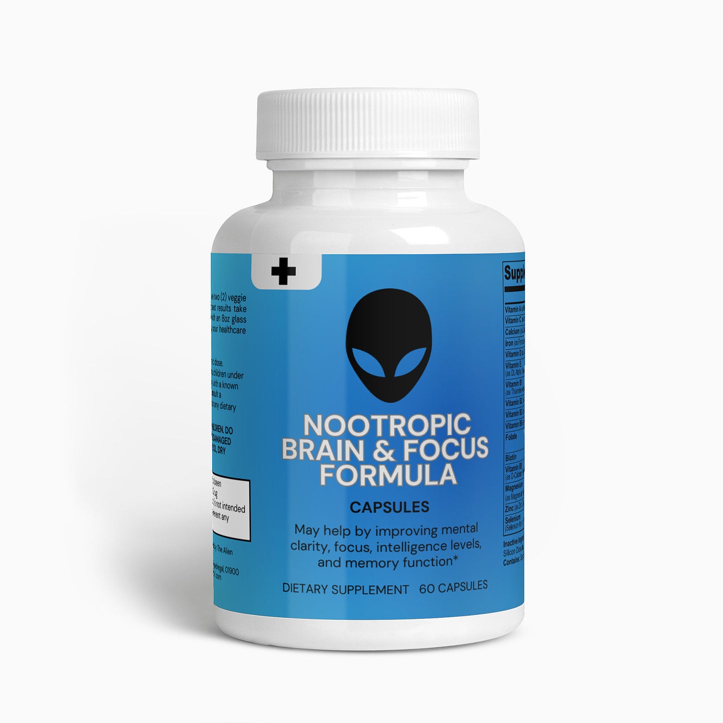 Nootropic Brain &amp; Focus Formula 60 Kapseln The Alien Vitamins &amp; Supplements