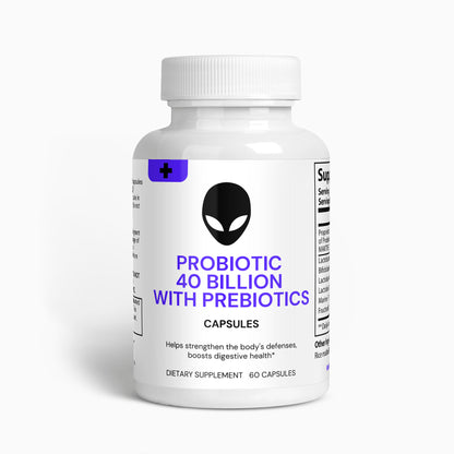 Probiótico 40 mil millones con prebióticos 60 cápsulas The Alien Vitamins &amp; Supplements