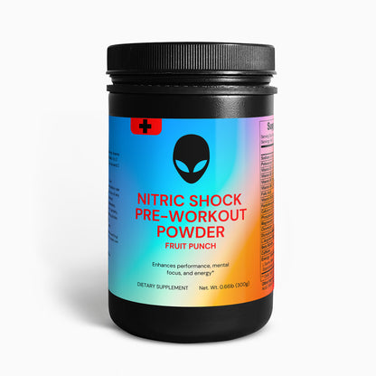 Nitric Shock Pre-Workout-Pulver (Fruchtpunsch) 0,66 Pfund The Alien Vitamins &amp; Supplements