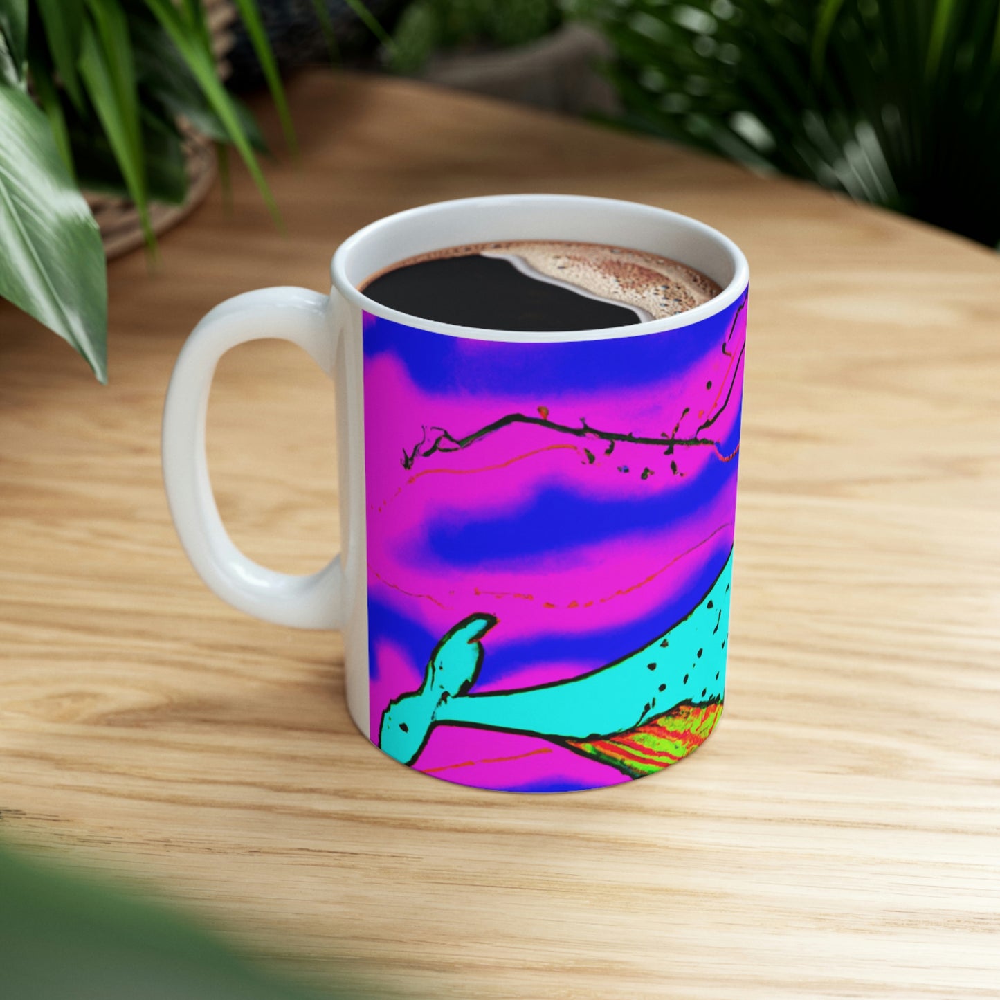 „Glow of the Neon Sea“ – The Alien Keramiktasse 11 oz