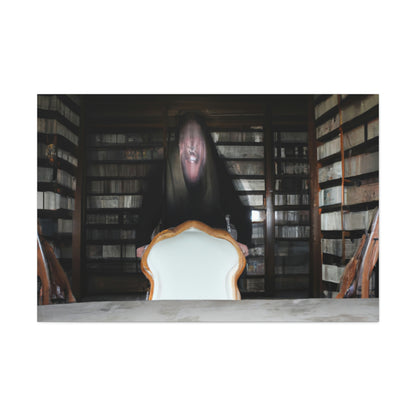 "The Eerie Echoes of the Library" - The Alien Canva