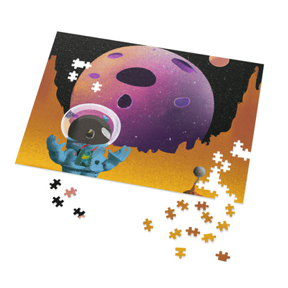 "Exploring the Unknown: The Adventures of a Space Captain and the Mysterious Planet" - The Alien Jigsaw Puzzle