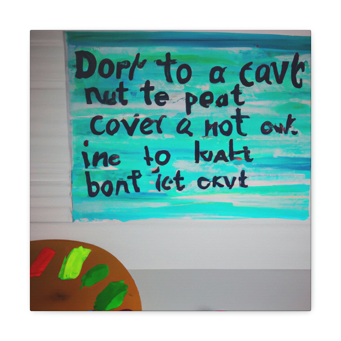 Paint the Words: An Artist's Quote Inspired Creation - Canvas