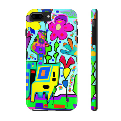 "A Mystical Garden of Rainbow Petals" - The Alien Tough Phone Cases