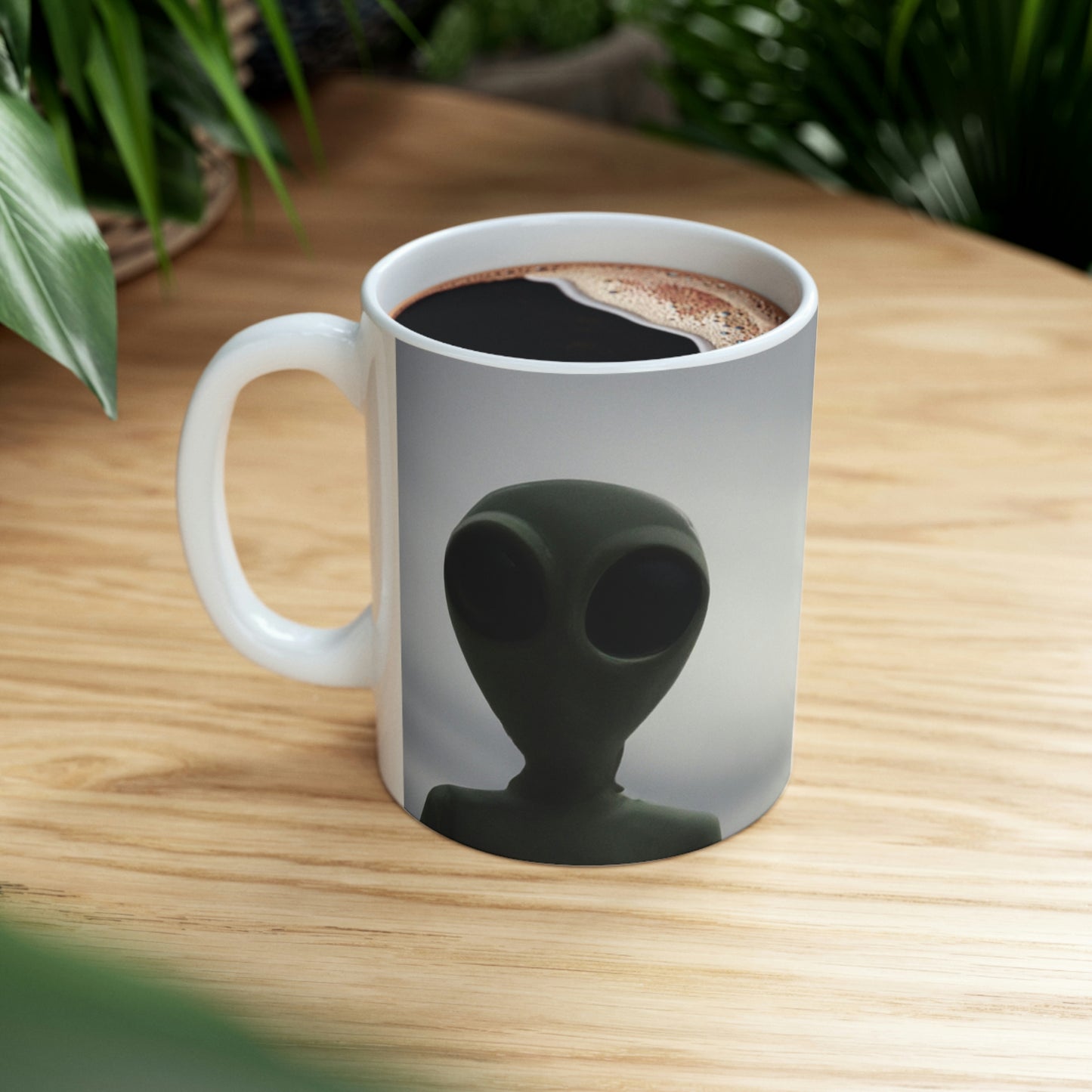 "Adrift in the Universe" - The Alien Ceramic Mug 11 oz