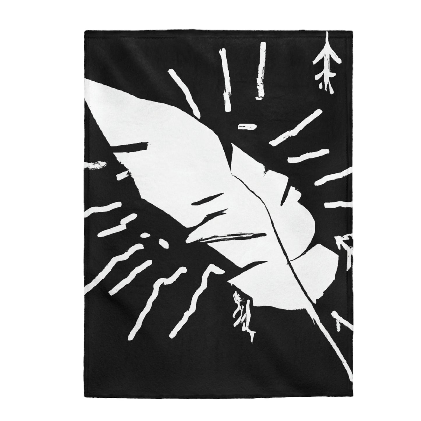 Lost in the Shadows: The White Feather's Journey - The Alien Velveteen Plush Blanket