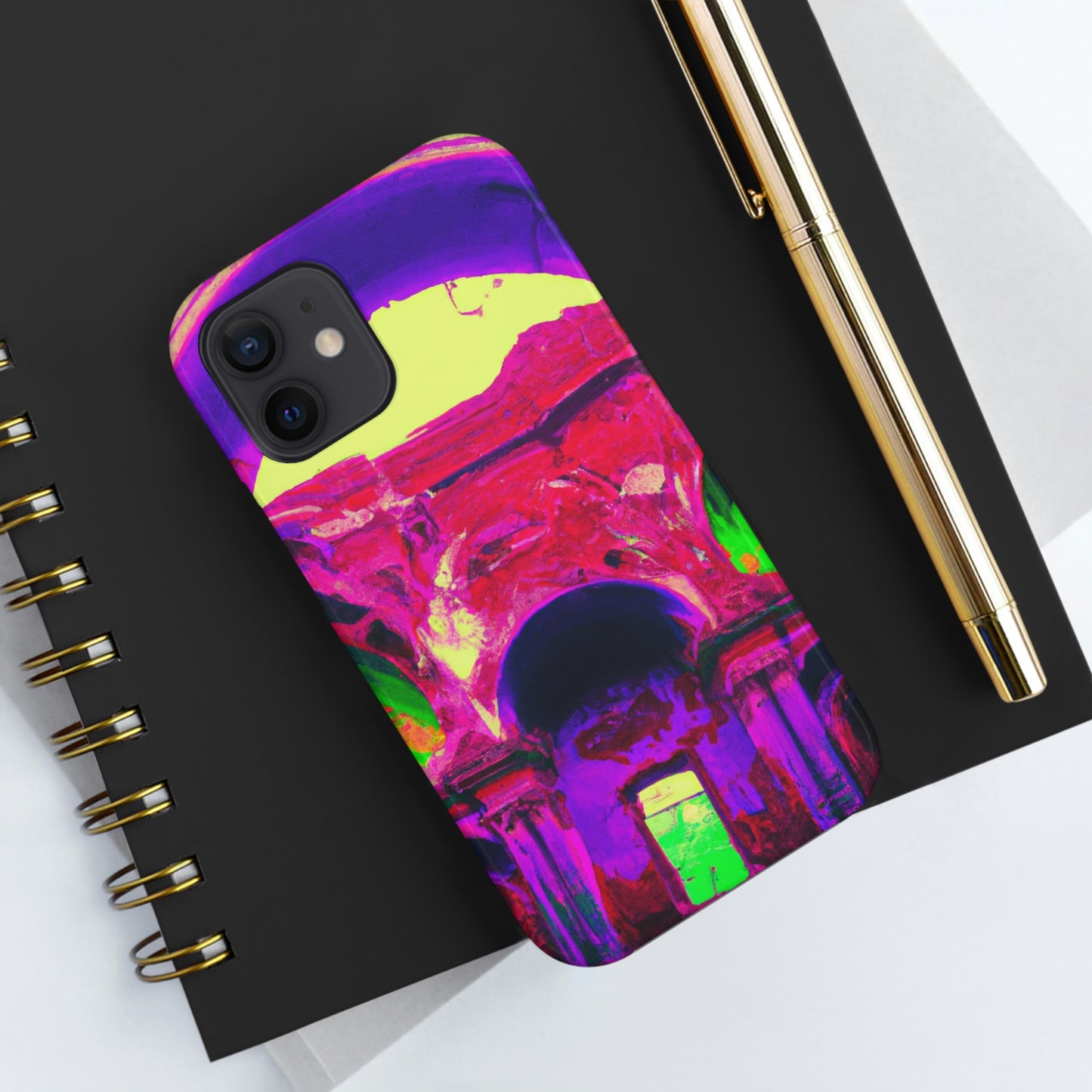 Mystical Madness: Crazy Colors in the Forgotten Cathedral - The Alien Tough Phone Cases