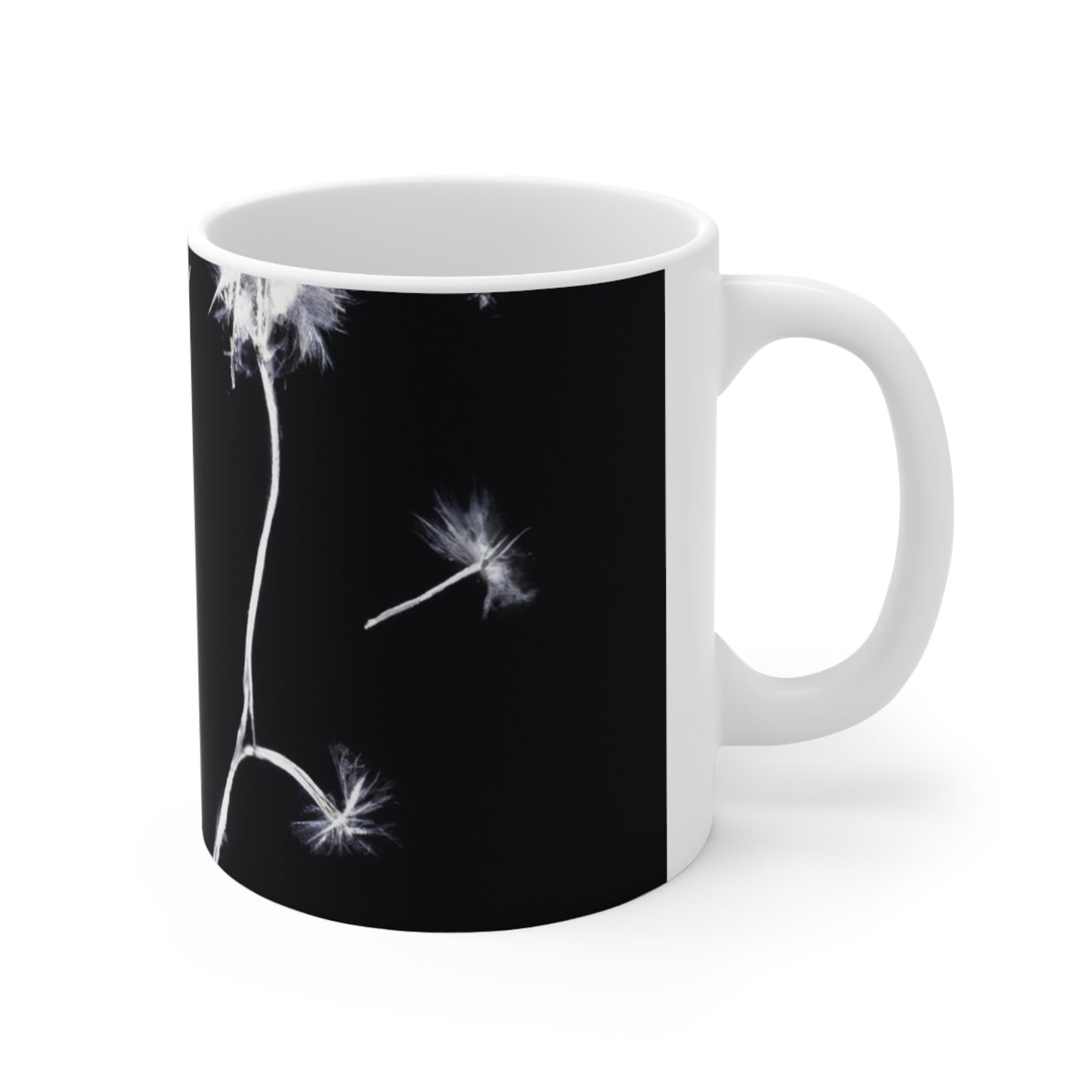 "A Dandelion Flicker in the Midnight Breeze" - The Alien Ceramic Mug 11 oz