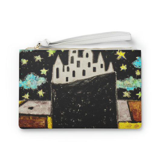 "Oasis cósmico: un viaje a una ciudad flotante en medio del mar de estrellas" - The Alien Clutch Bag