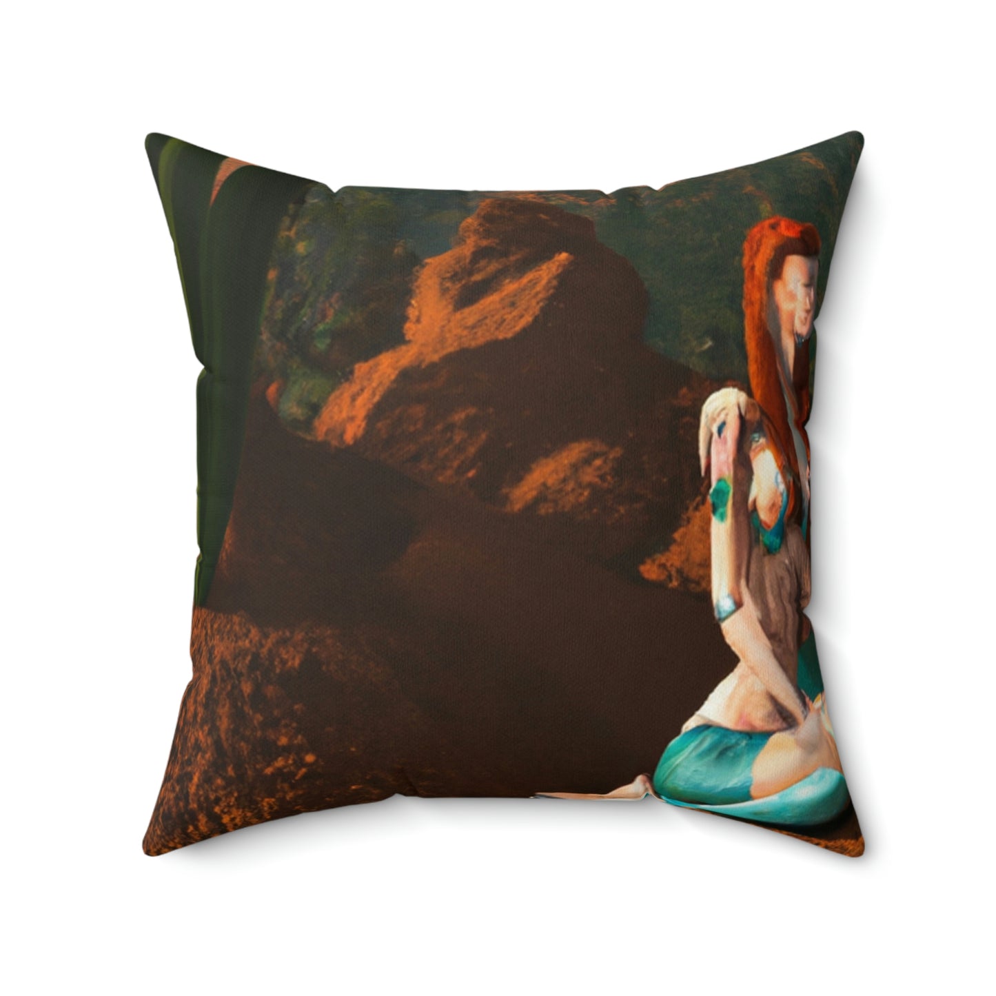 "Mermaid in the Mirage" - The Alien Square Pillow