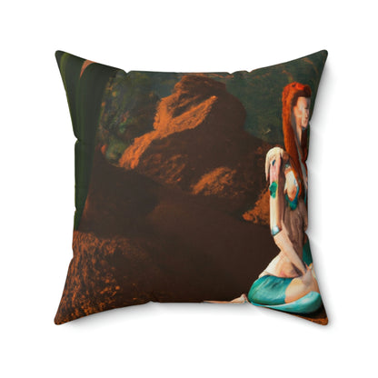 "Mermaid in the Mirage" - The Alien Square Pillow