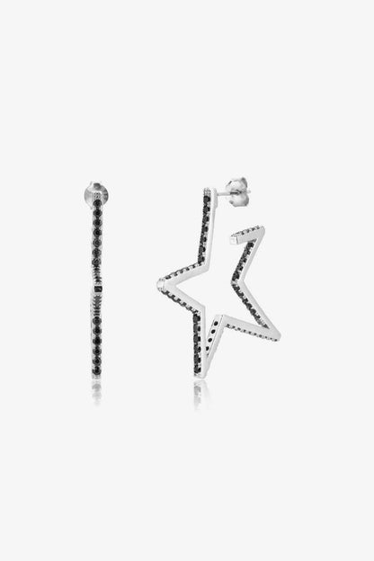 Zircon Star 925 Sterling Silver Earrings