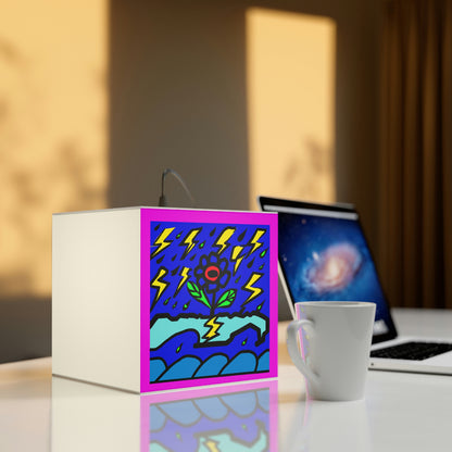 "A Bold Bloom Amidst the Storm" - The Alien Light Cube Lamp