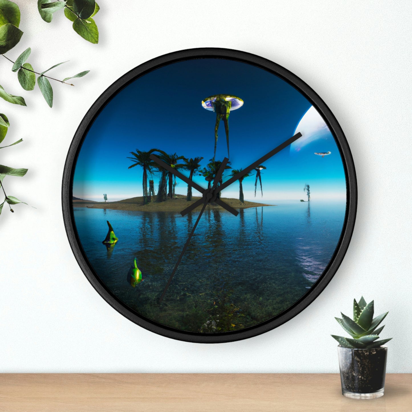 "Invasion of the Island E.T.s" - The Alien Wall Clock