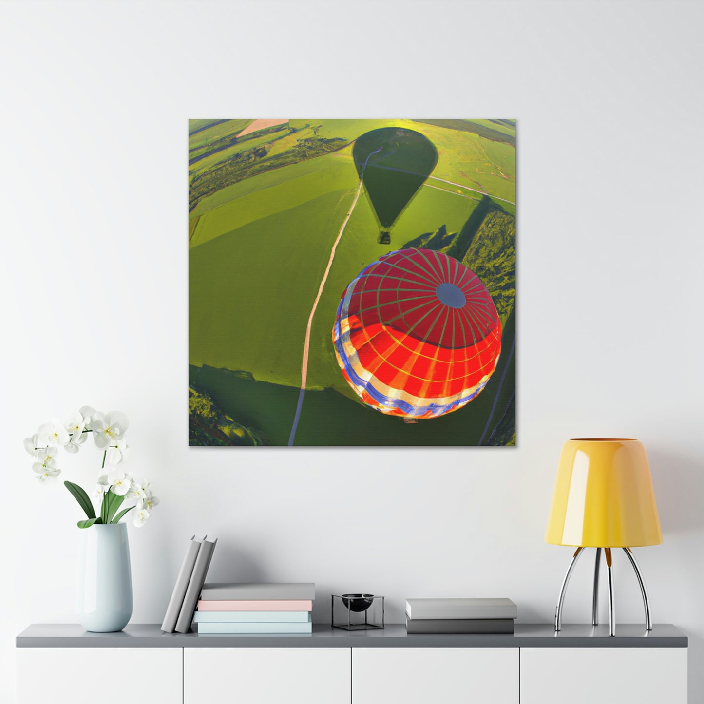 "Ein Blick von oben: Die Erkundung der Welt in einem Heißluftballon" - The Alien Canva