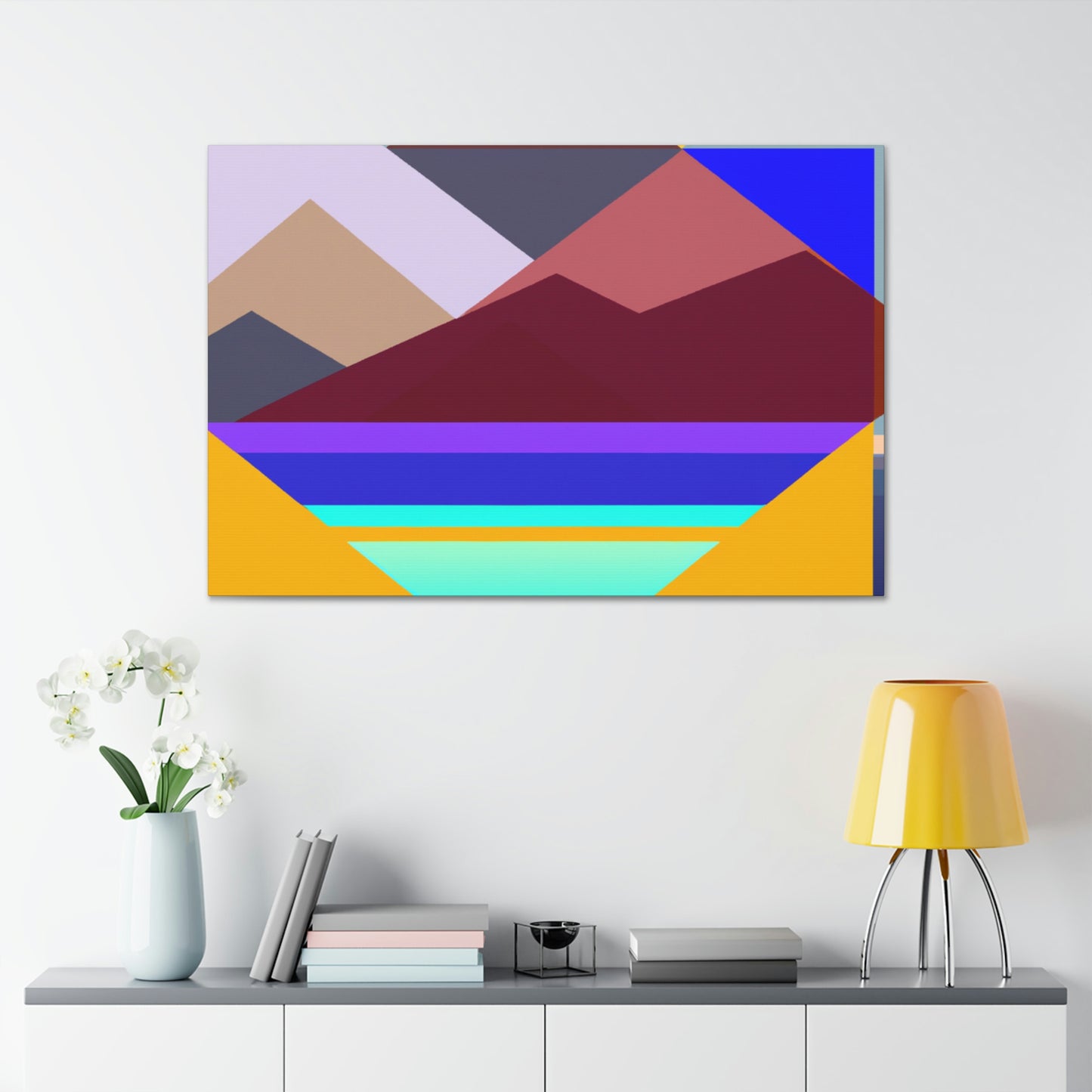 "Geometric Landscape" - Canvas