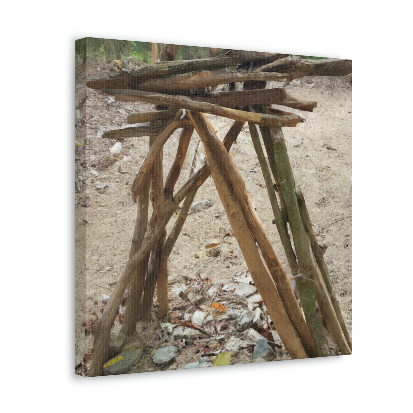 "Eco-sculpture: Working with Nature's Art" - Canvas