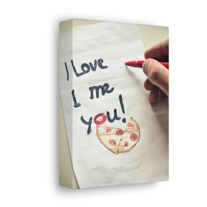 "Una carta de amor amante de la pizza" - The Alien Canva