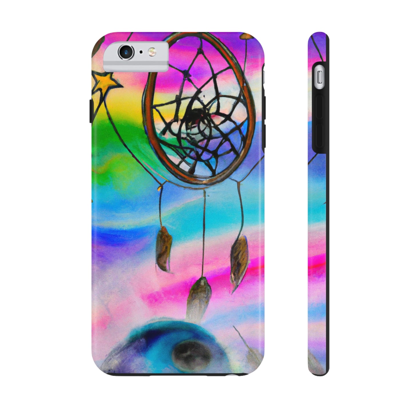 "Una galaxia de sueños: un colorido atrapasueños captura el polvo de estrellas que cae" - The Alien Tough Phone Cases