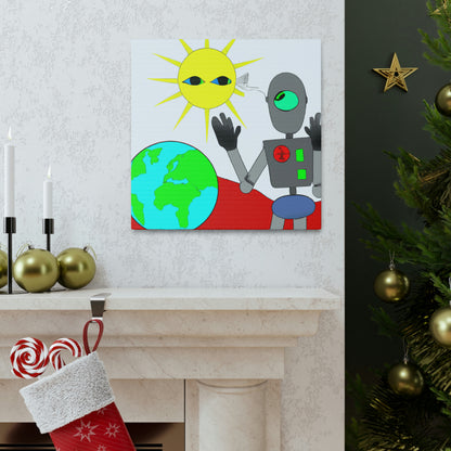 "Robot Defender: The Alien Invasion of Earth" - The Alien Canva