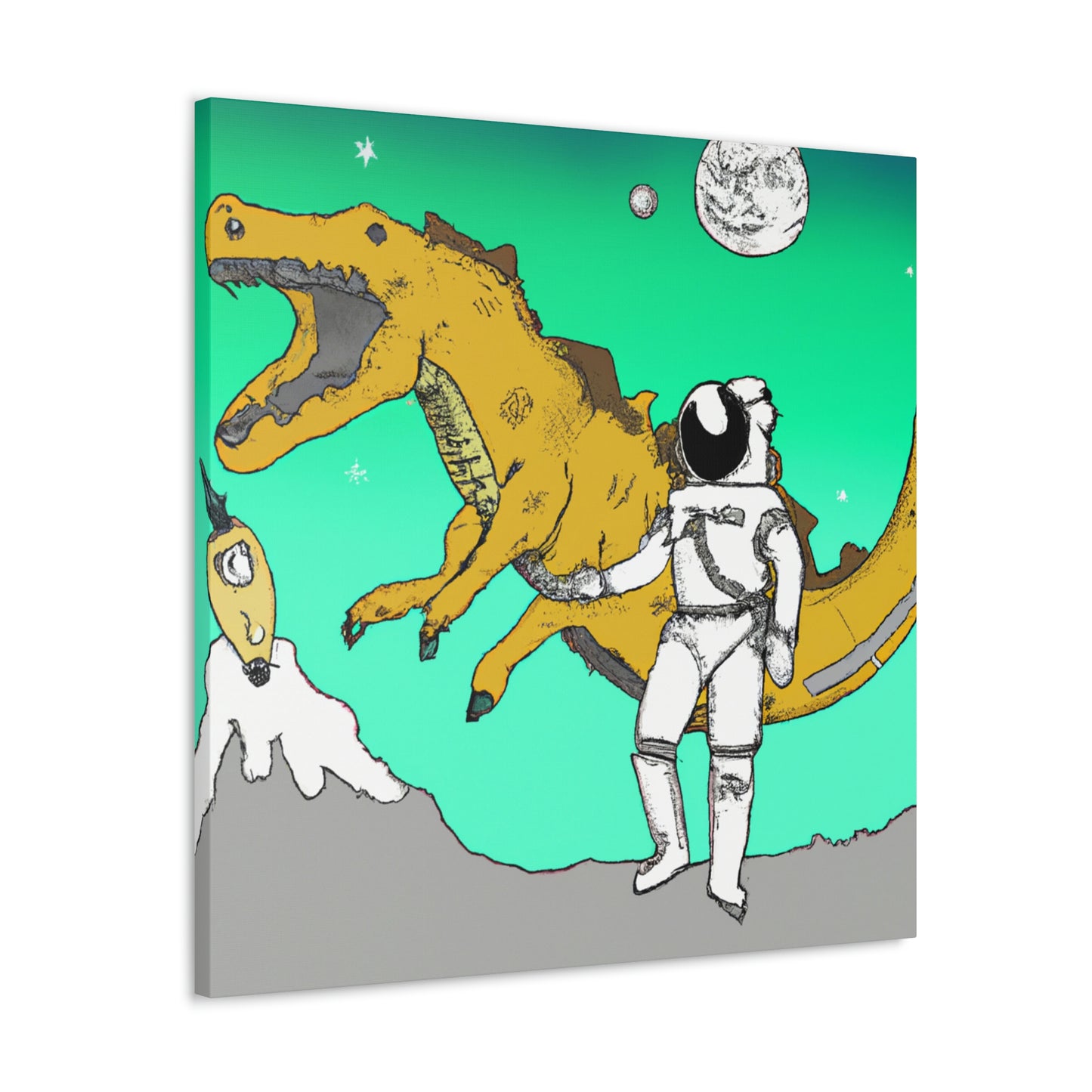 Dragons vs. Time Traveler - The Alien Canva