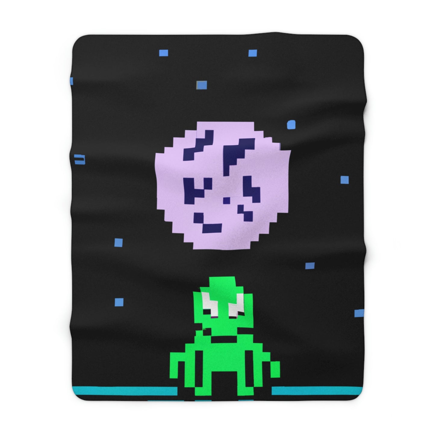 "Testigo solitario del cielo nocturno" - The Alien Sherpa Fleece Blanket Pixel Art