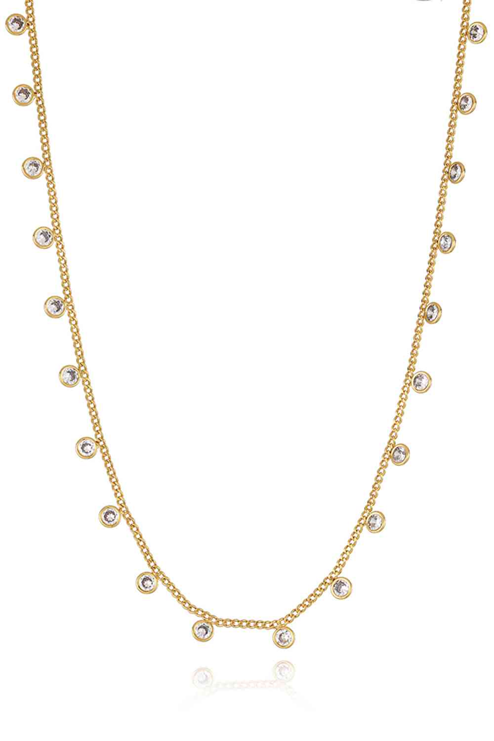 Halskette aus Kupfer mit Zirkon-Dekor