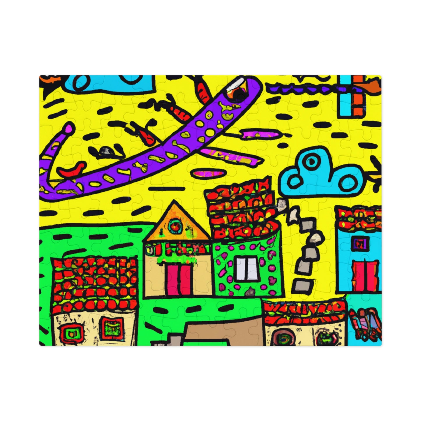 "A Slumbering Village of the Soaring Dragon" - The Alien Jigsaw Puzzle