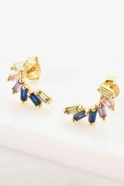 Pendientes Plata de Ley 925 con Circonitas Multicolores