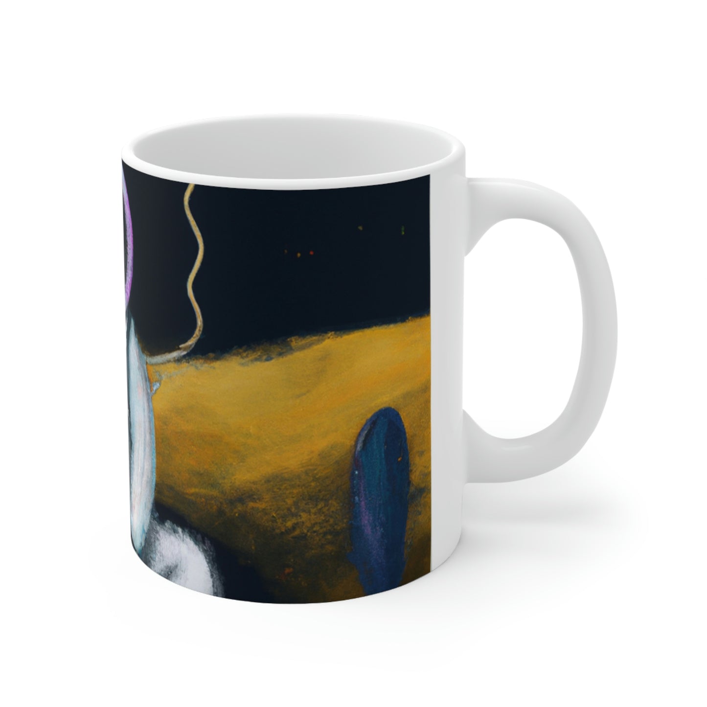 "Alone in the Dark: A Solitary Astronaut's Survival" - Taza de cerámica The Alien 11 oz