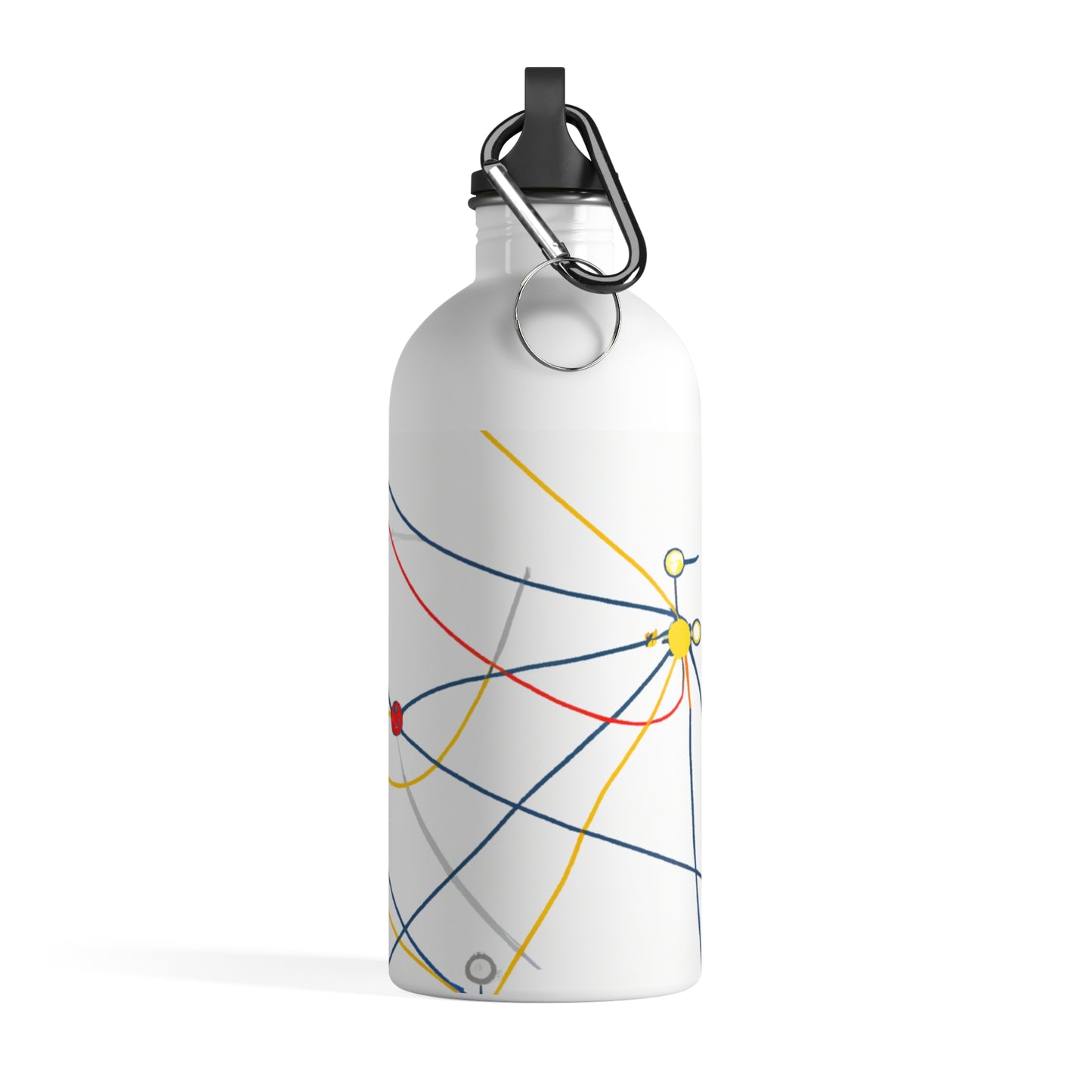 "Exploring the Dynamic Topology: Artful Visualization of a Network Structure." - The Alien Stainless Steel Water Bottle