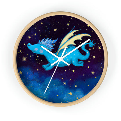 "A la deriva entre las estrellas: La historia de un bebé dragón" - El reloj de pared alienígena