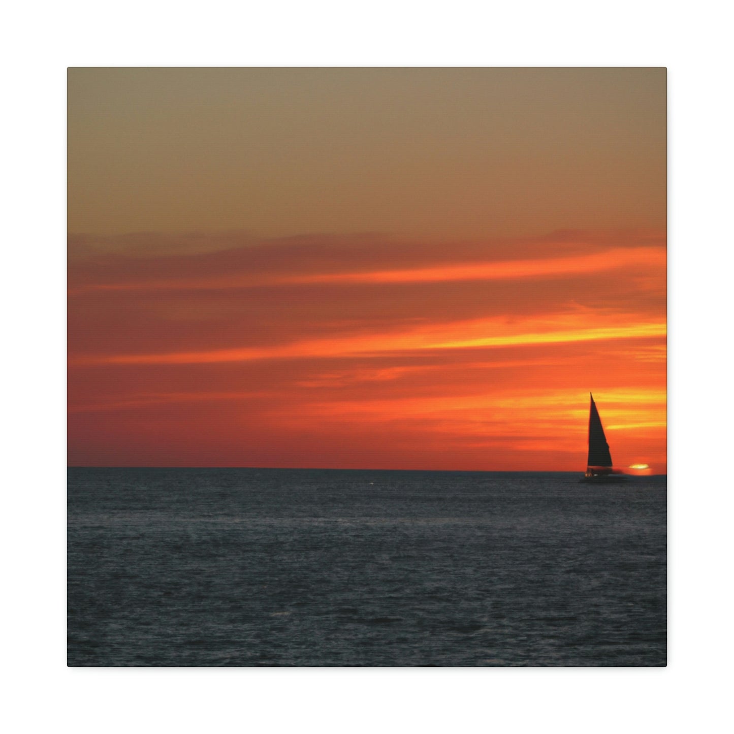 "Serene Sails: A Peaceful Sunset" - The Alien Canva