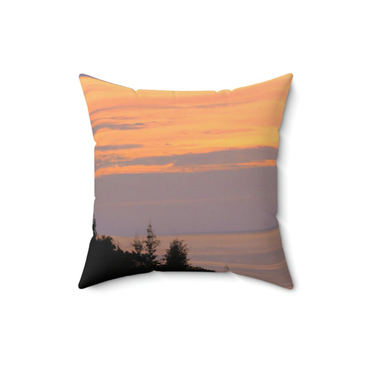 "Embracing the Evening" - The Alien Square Pillow