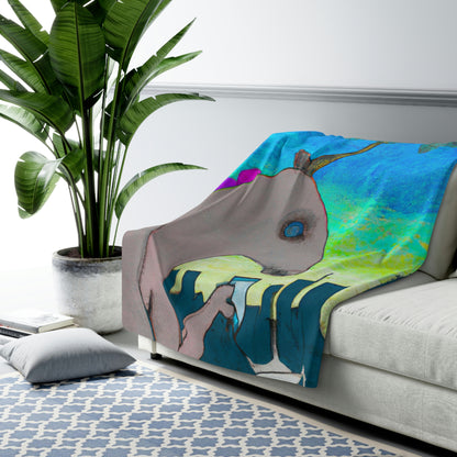 "Majestic Morning Reflections" - The Alien Sherpa Fleece Blanket